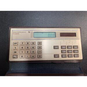 Vintage 1986 Texas Instruments TI-2200II Financial Calculator Solar Tested Case
